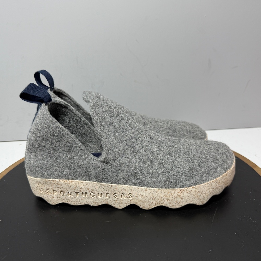 Asportuguesas City Felt Slip On Shoes Women 9-9.5/40 Sustainable Gray Minimalist